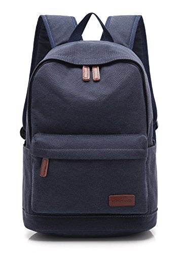 kayond Casual Style Lightweight canvas Laptop Bag/Durable Travel backpacks/Rucksack for Men&Women/Fashion Backpack Fits 15 inch Notebook (navy blue) - color: Navy Blue