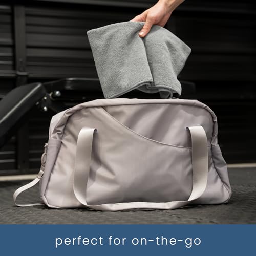 S&T INC. Microfiber Gym Towels, Yoga Towel for Home and Gym Bag, 16 Inch x 27 Inch, 3 Pack - color: Grey