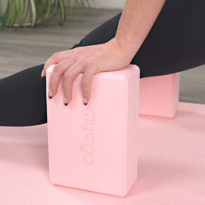 MYGA Yoga Block,Lightweight EVA Foam Yoga Brick,High Density Non-Slip Block for Yoga Poses, Pilates, Balance and Flexibility - color: Dusty Pink