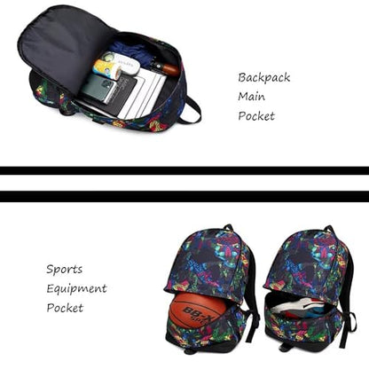 Soccer Player 7 Ball Storage Backpack Sports Equipment Depositary Multifunctional Bag For Men Women - color: Red - 5