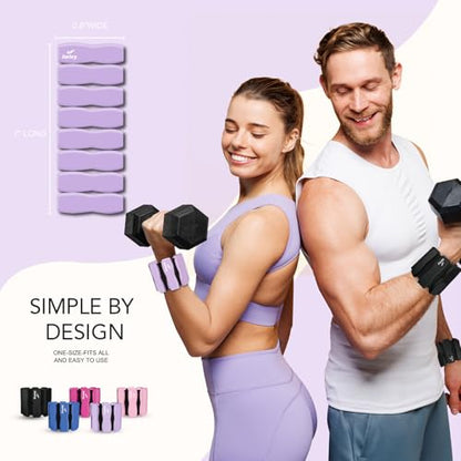 Ankle Wrist Weights for Women Men, One Pair of 2lbs/3lbs/4lbs Adjustable Arm & Leg Weights Silicone Wearable Weighted Bracelet for Pilates Yoga Walking Running Home Gym Fitness Strength Training Weight Loss Exercises Physical Therapy Dance Swimming Water