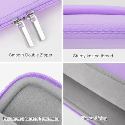 13 Inch Laptop Sleeve Portable Carrying Case with Front Pocket Padded Computer Pouch Cover Compatible with MacBook Air 13.6 Inch M4 M3 M2 2025-2022, 14 Inch MacBook Pro M4 M3 M2 M1 - color: Pale Purple, size: 13 inches