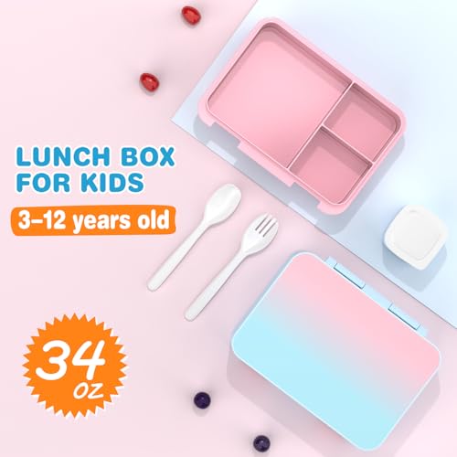 ACESAK 5PCS Backpack for Girls with Bento Box & 14oz Insulated Water Bottle - Cute School Girls Backpacks for Elementary Preschool Middle with Lunch Bag & Pencial Case, Back To School Gift (Pink Blue) - color: Pink-blue