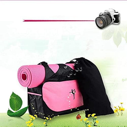 Large Capacity Yoga Mat Backpack - Water-Resistant Yoga & Gym Bag, Pink Travel Bag for Women & Men - color: Purple