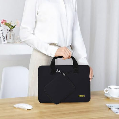 Hseok Elastic Laptop Case 13.3-14 Inches Sleeve with Small Case, Neoprene Carrying Bag Compatible with MacBook Neo 14, MacBook Pro 14 M5/M4/M3/M2/M1, XPS 14 and Most 13.3-14 Notebooks,B02K01 - color: B02k01, size: 13.3"-14"
