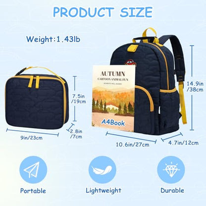 Chase Chic Toddler Backpack for Boys, Puffer Cute Lightweight Preschool Backpack with Lunch Box Set for Daycare Travel Kids Age 3-6,Blue Car - color: Blue Car