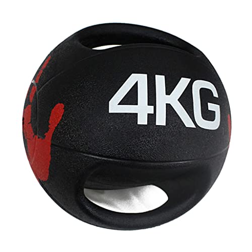Professional 3KG-10KG Double Handle Grip Medicine Ball - for Weights Training MMA Boxing Exercise Fitness (J 4KG) - size: 4KG