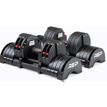 Rep Fitness Quickdraw Adjustable Dumbbells, Multiple weight ranges available including: 5-30, 5-40,5-50 and 5-60 lbs - style: 5-30 lbs