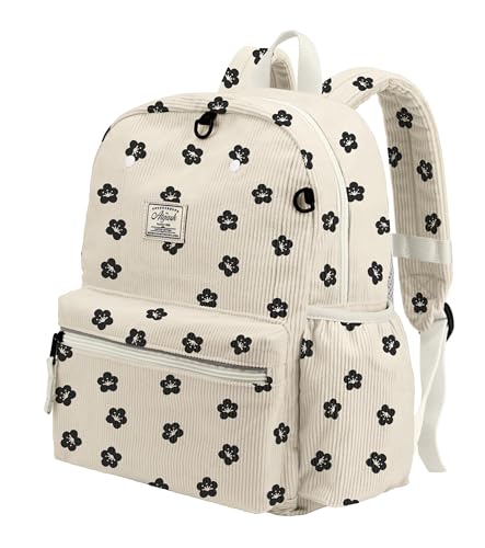 Corduroy Kids Backpack for Boys 6-10: Boys Girls Backpacks for Elementary Kindergarten 15” H Fit Folder - color: Flower Corduroy, style: Age 6-10 (15" H Fit A4 Folder)