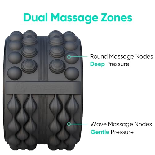 FitBeast Back Roller, Back Wheel Foam Roller - Targeted Muscle Roller for Deep Tissue Massage, Back Stretcher - color: Black, size: 6''+9''+12''