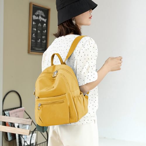 Mini Backpack Purse for Women, Stylish Daypack Shoulder Bag, Small Lightweight Daypack for Work Travle College (A- Yellow) - color: A- Yellow