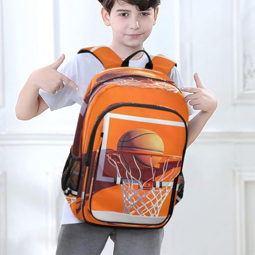 ALAZA Basketball Orange Sport Backpack College Middle High School Bag Laptop Bag Casual Dayback Travel Business 17 inch