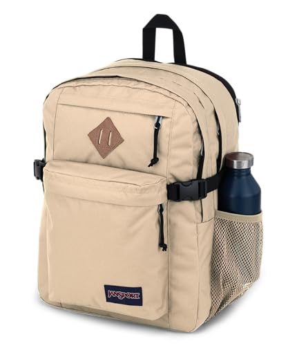JanSport Main Campus Backpack - Travel or Work Backpack with 15-Inch Laptop Sleeve and Dual Water Bottle Pockets, Travertine - color: Travertine