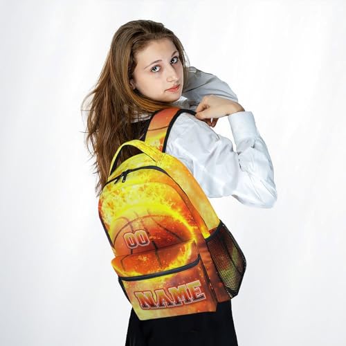 Personalized Backpack for Boys, Basketball Backpack for Kids Girls, Custom Back to School Gifts, 17 Inch Large Capacity Preschool Bookbag - color: Color-3