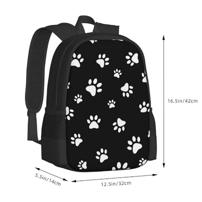Breathable Outdoor Daypack Animal Puppy Dog Paw Print, Durable Anti Theft Travel Backpack Adjustable Strap Shoulder Bag for Hiking Camping City Walking - color: Design (1027)
