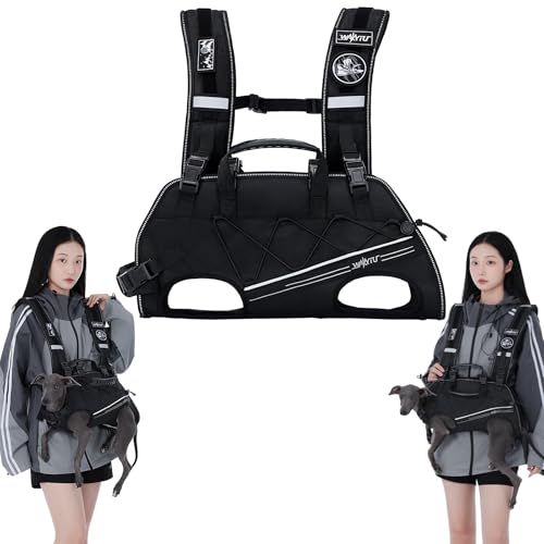 Wakytu Dog Lift Harness for Small Dogs,Dog Backpack Carrier,Adjustable Padded Breathable Straps for Dogs, Disabled, Joint Injuries, Arthritis,S(4.5-7.5LBS) - color: 1.0 Black, size: S（4.5-7.5lbs）