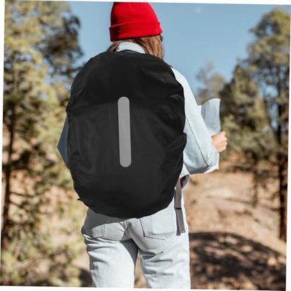 Toyvian Backpack Rain Cover with Reflective Strip for Complete Coverage Lightweight and Compact Design for Hiking Camping Traveling and Cycling Black