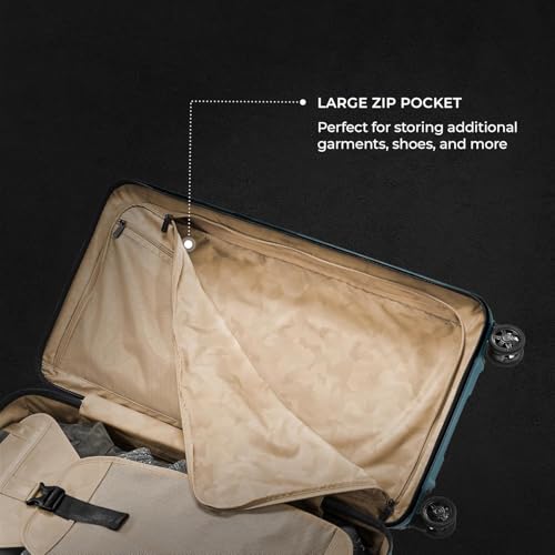 Briggs & Riley 32 Inch Extra Large Trunk Checked Luggage - Maximum Capacity Hard Shell Heavy Duty Travel Suitcase with 360-Degree Spinner Wheels - TSA Lock - Torq Collection - Ocean - color: Ocean, size: 32"