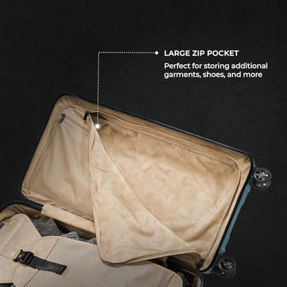 Briggs & Riley 32 Inch Extra Large Trunk Checked Luggage - Maximum Capacity Hard Shell Heavy Duty Travel Suitcase with 360-Degree Spinner Wheels - TSA Lock - Torq Collection - Ocean - color: Ocean, size: 32"