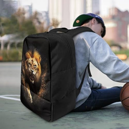 Basketball Backpack With Separate Ball Compartment And Shoes Fit Basketball Volleyball Football - color: Lion