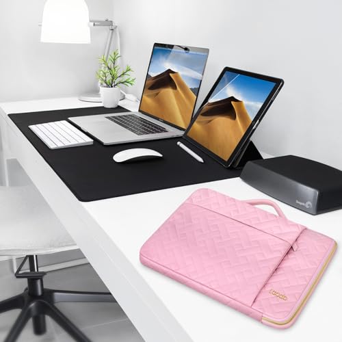 Lacdo 360° Protective 14 Inch Laptop Sleeve Case for HP Lenovo Dell ASUS Chromebook 14 / HP Pavilion Stream 14 / Dell Inspiron 14 / Lenovo IdeaPad 14 / Aspire/ASUS ZenBook Computer Bag, Sakura Pink - color: Sakura pink, size: 14 Inch