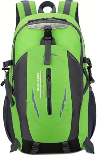 1 Pcs Outdoor Hiking Backpack, Lightweight Travel Daypack, Waterproof Multi-Function Sport Rucksack for Camping, Cycling, Mountaineering and Daily Outdoor Use, Green