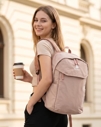 Travel Backpack for Women, Water Resistant 15.6 Inch Laptop Backpack, Lightweight School Bag, Casual Daypack for Commute, College, Travel & Daily Use (Pink) - color: Pink
