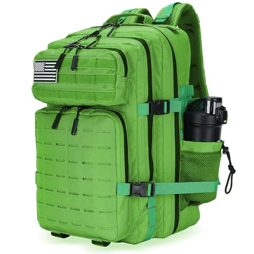 Military Tactical Backpack 45L/25L 3 Day Assault Pack Molle Daypack Hiking Backpack for Men and Women - color: Green, size: 45L