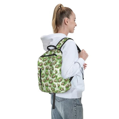 Anti Scratch Polyester Backpack Cute Sloth Leaf, Smooth Surface Multipurpose Travel Pack for All Weather Daily Use Unisex - color: Picture (1424)