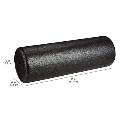 Amazon Basics High-Density Foam Roller for Exercise and Recovery, 18 Inches, Black