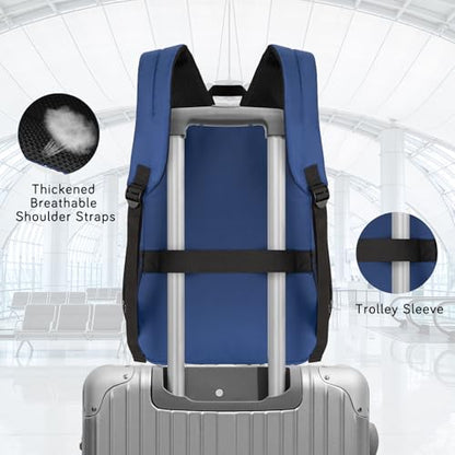Goloni Lightweight Laptop Backpack 1.1Lbs, 26L Wear-Resistant Water Resistant Backpack with Laptop Compartment for Men Women - color: Blue