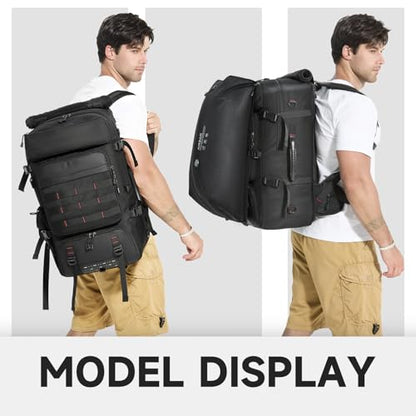 SWICKY Carry On Travel Backpack for Men, Flight Approved 50L Convertible Backpack Duffel Bag with Shoe Compartment & Wet Pocket, Expandable 17.3 Inch Laptop Backpack for Weekender Travel Gym Camping - color: 82525(black-fits 17.3 Inch Laptop)