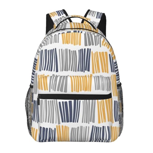 Daily Daypack For Men&Women Minimal Brush Lines Modern Shoulder Bag - color: 5