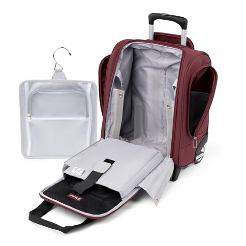 Travelpro Luggage Maxlite 5 Softside Lightweight Rolling Underseat Compact Carry on Upright 2 Wheel Bag, Men and Women, Burgundy, 15-Inch - color: Burgundy