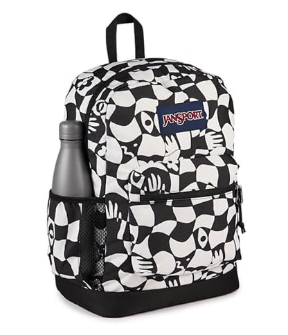 JanSport Cross Town Plus Backpack - Large Main Compartment, Side Water Bottle Pocket, 15-Inch Padded Laptop Sleeve - Gravity Check - color: Gravity Check