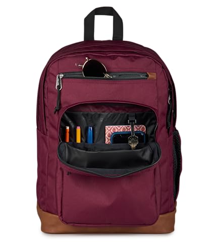 JanSport Cool Backpack with 15-inch Laptop Sleeve, Large Computer Bag Rucksack with 2 Compartments, Ergonomic Straps, Cherry Lacquer - color: Cherry Lacquer