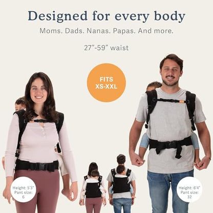 Beco Toddler Carrier with Extra Wide Seat, 100% Cotton - Front-Carry & Backpack Style - Lightweight & Ergonomic Sling Carrier for Children (24-48 Months) - Ecru - color: Ecru
