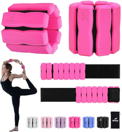 Ankle Wrist Weights for Women Men, One Pair of 2lbs/3lbs/4lbs Adjustable Arm & Leg Weights Silicone Wearable Weighted Bracelet for Pilates Yoga Walking Running Home Gym Fitness Strength Training Weight Loss Exercises Physical Therapy Dance Swimming Water