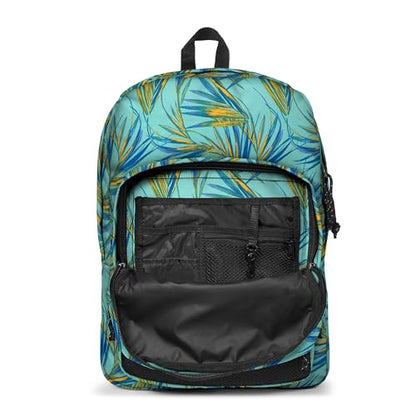 EASTPAK Pinnacle – 38L Everyday Backpack with Dual Compartments, Organizer Front Pocket, Padded Back Panel & Shoulder Straps, Brize Palm Aqua - color: Brize Palm Aqua