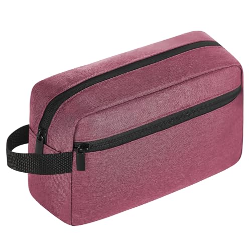 Icramsy Travel Toiletry bag Toiletry bag for women men Hanging Cosmetic bag Travel accessories for Women Men (Purplish red) - color: Purplish red