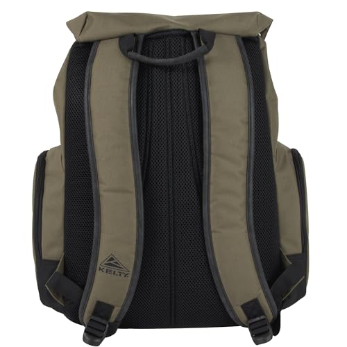 Kelty Hiking Backpacks 23 L Canvas Travel Laptop Backpack for Men Women, 18" Business Work Rucksack College Computer Bag (Olive Travel Pack)