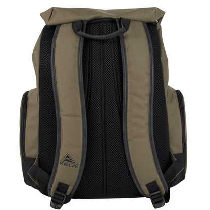 Kelty Hiking Backpacks 23 L Canvas Travel Laptop Backpack for Men Women, 18" Business Work Rucksack College Computer Bag (Olive Travel Pack)