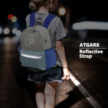 atgark Toddler Backpack for Boys 2-5: Preschool Kindergarten Backpack - 13" Daycare Backpack Fit A4 Folder - color: Blueberry, style: Ages 2-5 (13" H Fit A4 Folder)