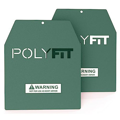 POLYFIT Weight Vest Plates - Weighted Plates for Strength Training Weight Vests - 4lb, 6lb, 9lb, 14lb, 19lb Pairs - color: 14 LB (Green) Pair