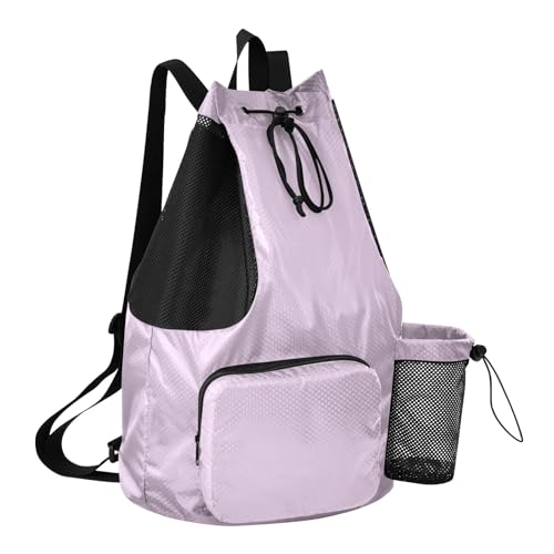 ODAWA Thistle Drawstring Beach Bag for Swimming Swim Bag with Shoes Compartment - color: Thistle