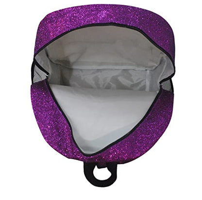 NGIL Canvas School Backpack (Glitter-Purple) - color: Glitter-purple