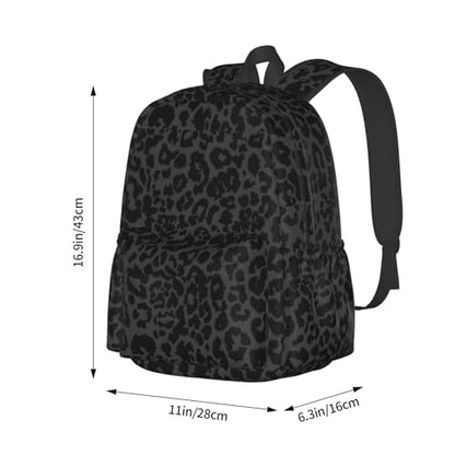 cfpolar 17 Inch Backpack Dark Gray Cheetah Leopard Print Laptop Bag Shoulder Bag School Bookbag Casual Daypack For Boys Girls - color: A1-gray Cheetah Leopard Print