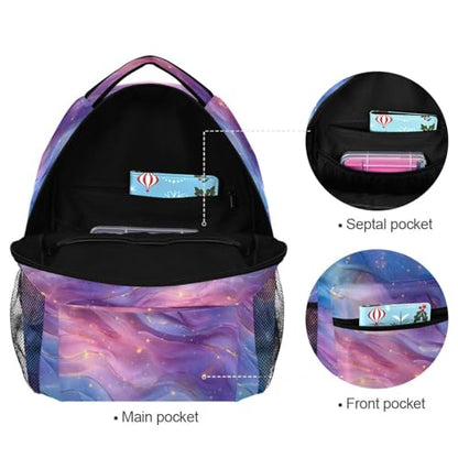 Cool Backpacks for Unisex Adult Waterproof Travel Laptop Backpack with Chest Strap Gift Men & Women Blue Purple - color: Multicolor14