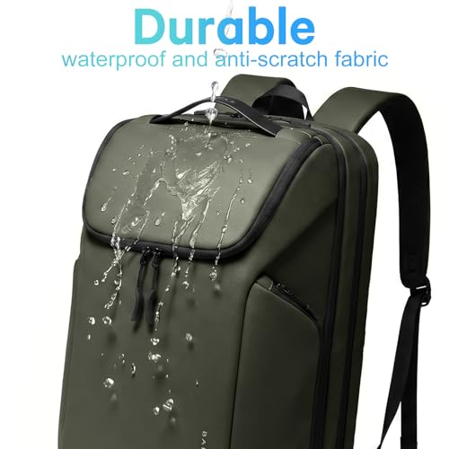 FUTURE AESTHETICS Business Commute Backpack for Men and Women, Waterproof 15.6 Inch Laptop Backpack, Durable Flight-Approved Travel Backpack for Work/College, Green - color: Green