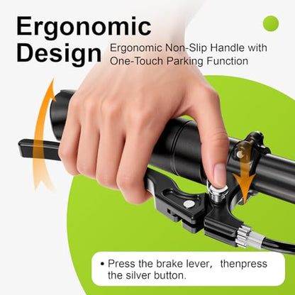 BlessReach Deluxe Medical Scooter Double Handbrake, All Terrain Steerable Knee Scooter Crutch Alternative, for Adults Injured Ankle & Foot Recovery in Blacks - color: Blacks